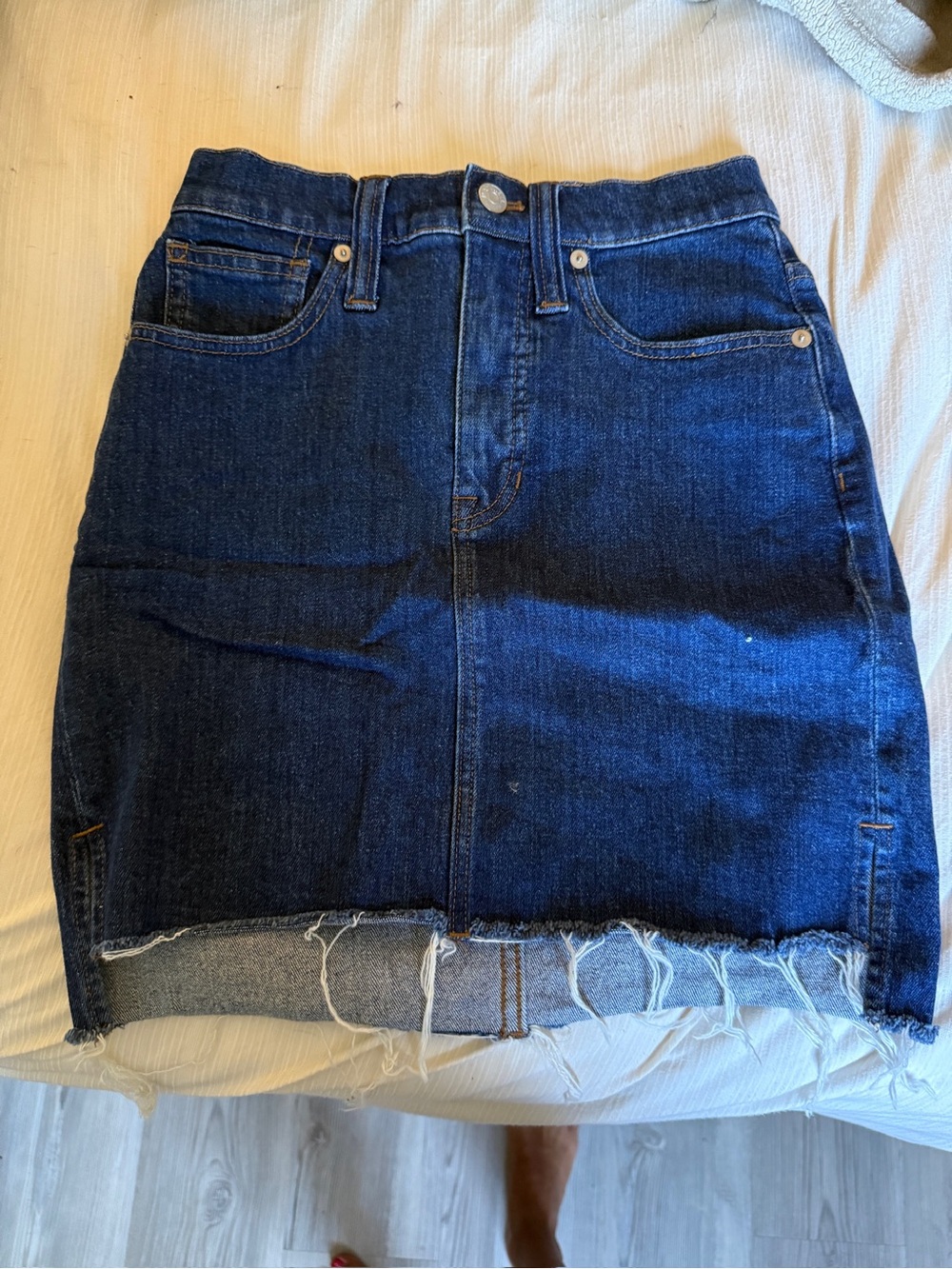 Madewell Dark Blue Denim Mini Skirt